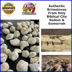 20 Pcs Authentic Brimstone Sulfur Ball Sodom & Gomorrah Biblical Holy Dead Sea