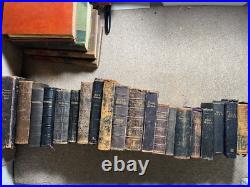 20x Antique Religious Books Bibles Holy Bible PRAYER Hymns & LEATHER 19/20c FAB