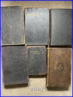 20x Antique Religious Books Bibles Holy Bible PRAYER Hymns & LEATHER 19/20c FAB