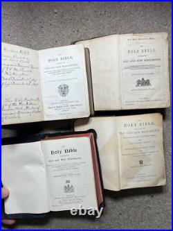 20x Antique Religious Books Bibles Holy Bible PRAYER Hymns & LEATHER 19/20c FAB