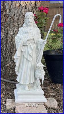 28 inch Jesus Statue Faux Stone Garden Backyard Religious Christian Figurine
