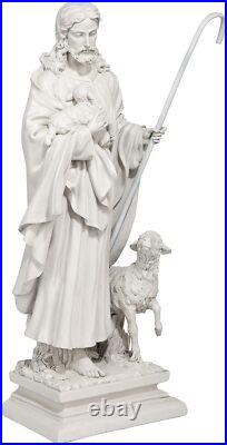 28 inch Jesus Statue Faux Stone Garden Backyard Religious Christian Figurine