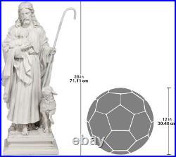 28 inch Jesus Statue Faux Stone Garden Backyard Religious Christian Figurine