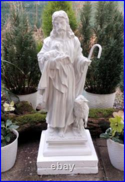 28 inch Jesus Statue Faux Stone Garden Backyard Religious Christian Figurine
