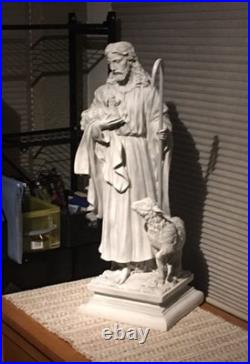 28 inch Jesus Statue Faux Stone Garden Backyard Religious Christian Figurine