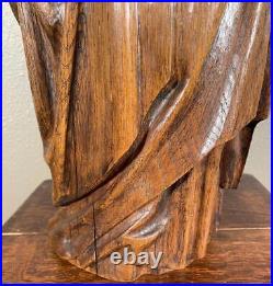 29 Tall French Antique Hand Carved Religious Figure/Statue Mary/Madonna & Jesus