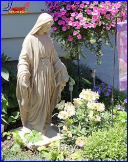 3ft. Tall Virgin Mary Statue Granite Outdoor Religious Garden Sculpture Lawn