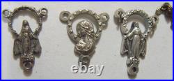 40 antique catholic Saints rosary center pendants religious lot EL1099