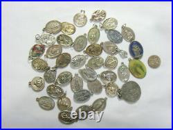 40 antique catholic religious faith saints assorted pendants lot 51258