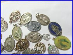 40 antique catholic religious faith saints assorted pendants lot 51258