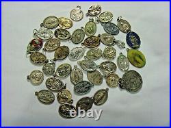 40 antique catholic religious faith saints assorted pendants lot 51258