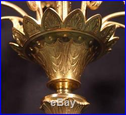 43 Antique Gilt Bronze Church Candlesticks/Candelabra with Angels Religious