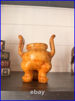 5 Han Dynasty Hetian jade sacrifice tripod Incense burner Censer Gui Vessel