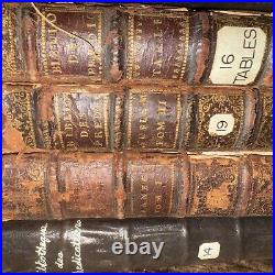 6 Antique 1721 LA BIBLIOTHEQUE DES PREDICATEURS BY Pere Vincent Houdry French