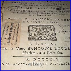 6 Antique 1721 LA BIBLIOTHEQUE DES PREDICATEURS BY Pere Vincent Houdry French