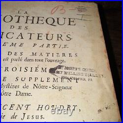 6 Antique 1721 LA BIBLIOTHEQUE DES PREDICATEURS BY Pere Vincent Houdry French