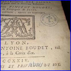 6 Antique 1721 LA BIBLIOTHEQUE DES PREDICATEURS BY Pere Vincent Houdry French