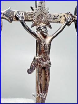 7 Antique French Sterling Silver Wall Crucifix Jesus Christ Cross Religious 7 Antique French Sterling Silver Wall Crucifix Jesus Christ Cross Religious