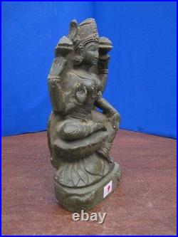 8 Antique Old Rare Hand Carved Stone Collectible Religious Hindu GODDESS Statue