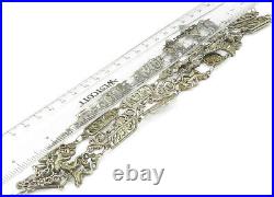 925 Silver Vintage Antique Heavy Religious Cross Chain Necklace NE3589