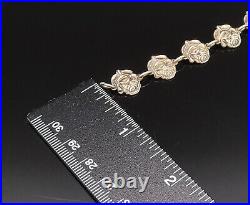 925 Silver Vintage Antique Religious Rose Flower & Saints Bracelet BT9489