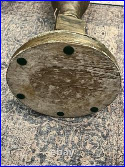 AAFA Antique Primitive Wood & Gesso Plinth Religious Stand Very Old C. 1800s