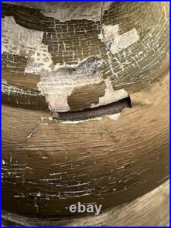 AAFA Antique Primitive Wood & Gesso Plinth Religious Stand Very Old C. 1800s