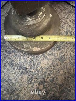 AAFA Antique Primitive Wood & Gesso Plinth Religious Stand Very Old C. 1800s