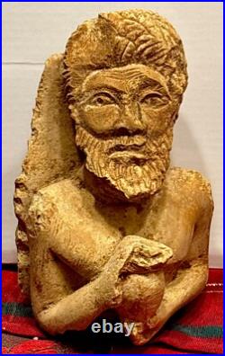 ANCIENT LARGE STONE RELIGIOUS STATUE SIZE 17cm x 10.2cm