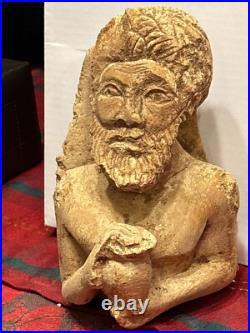 ANCIENT LARGE STONE RELIGIOUS STATUE SIZE 17cm x 10.2cm