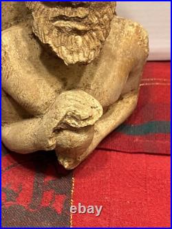ANCIENT LARGE STONE RELIGIOUS STATUE SIZE 17cm x 10.2cm