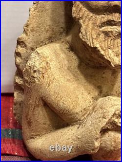 ANCIENT LARGE STONE RELIGIOUS STATUE SIZE 17cm x 10.2cm