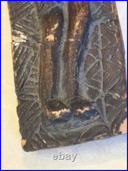 ANTIQUE 18th C. RELIGIOUS RELIC CRUCIFIX POTTERY CROSS
