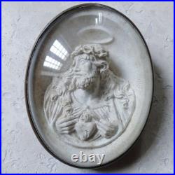 ANTIQUE 19th CENTURY MEERSCHAUM CARVED RELIGIOUS RELIEF PLAQUE 1880's (#4)