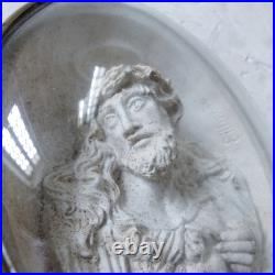 ANTIQUE 19th CENTURY MEERSCHAUM CARVED RELIGIOUS RELIEF PLAQUE 1880's (#4)