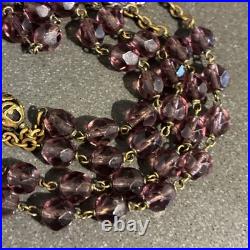ANTIQUE ART DECO CZECH ITALIAN RELIGIOUS CATHOLIC ROSARY BEADS 1920s