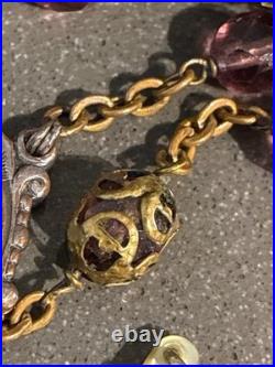 ANTIQUE ART DECO CZECH ITALIAN RELIGIOUS CATHOLIC ROSARY BEADS 1920s