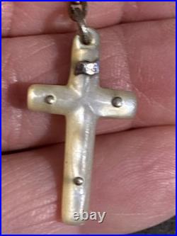 ANTIQUE ART DECO CZECH ITALIAN RELIGIOUS CATHOLIC ROSARY BEADS 1920s