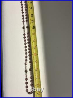 ANTIQUE ART DECO CZECH ITALIAN RELIGIOUS CATHOLIC ROSARY BEADS 1920s