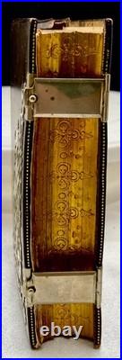 ANTIQUE'EUCOLOGIO ROMANO' BOOK (Spanish) SILVER CRUSADER ORNAMENT, GILDED EDGES