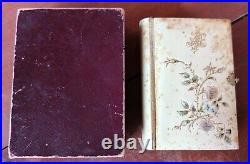 ANTIQUE Italy Religious Book 1889 Mother of Pearl Accents Italian 385 pgs Small