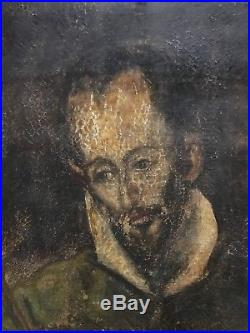 ANTIQUE RELIGIOUS El Greco PORTRAIT Bible RUSSIAN PAINTING noble 1600 1700