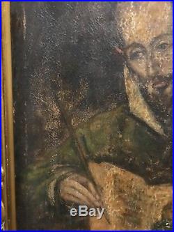ANTIQUE RELIGIOUS El Greco PORTRAIT Bible RUSSIAN PAINTING noble 1600 1700