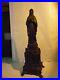 ANTIQUE-VINTAGE-RELIGIOUS-metal-STATUE-our-lady-of-lourdes-01-vtll