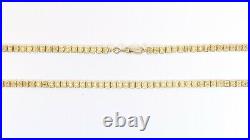 ANTIQUE Victorian 10k Solid Yellow Gold Cross Link Bookchain Necklace MINT