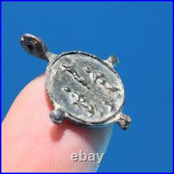 AWESOME 1600s CRUCIFIXION MEDAL OLD 17th CENTURY IHS JESUIT MEDALLION