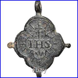 AWESOME 1600s LORETO VIRGIN MEDAL OLD ITALIAN 17th CENTURY IHS JESUIT MEDALLION