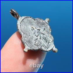 AWESOME 1600s LORETO VIRGIN MEDAL OLD ITALIAN 17th CENTURY IHS JESUIT MEDALLION