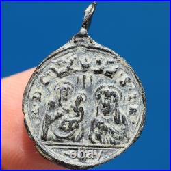 AWESOME 1600s ST MICHAEL ARCHANGEL MEDAL ANTIQUE ANGEL GABRIEL MEDALLION