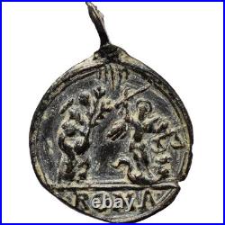 AWESOME 1600s ST MICHAEL ARCHANGEL MEDAL ANTIQUE ANGEL GABRIEL MEDALLION